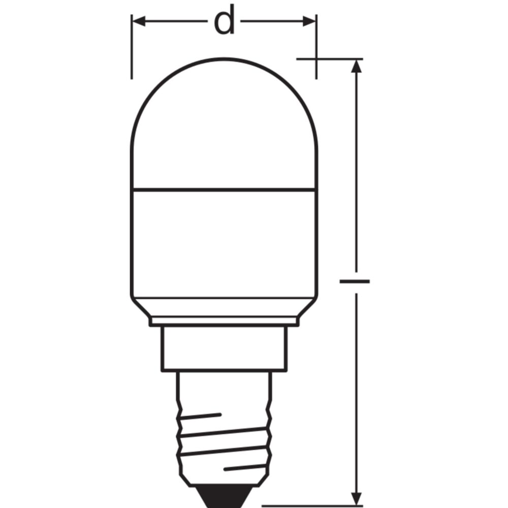 Ledvance Ampoule LED T26 E14 2.3W (Remplace 20W) 6500K Lumière du jour