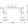 Ledvance Spot LED GU10 2x2.6W 460lm - 827 Blanc Très Chaud-2 Ledvance Plafonnier Rampe 6 Spots Articulés Chrome 6x2.6W