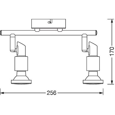 Ledvance Spot LED GU10 2x2.6W 460lm - 827 Blanc Très Chaud-2 Ledvance Plafonnier Rampe 6 Spots Articulés Chrome 6x2.6W