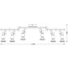 Ledvance Plafonnier Réglette 2 Spots Chrome 2x2.6W