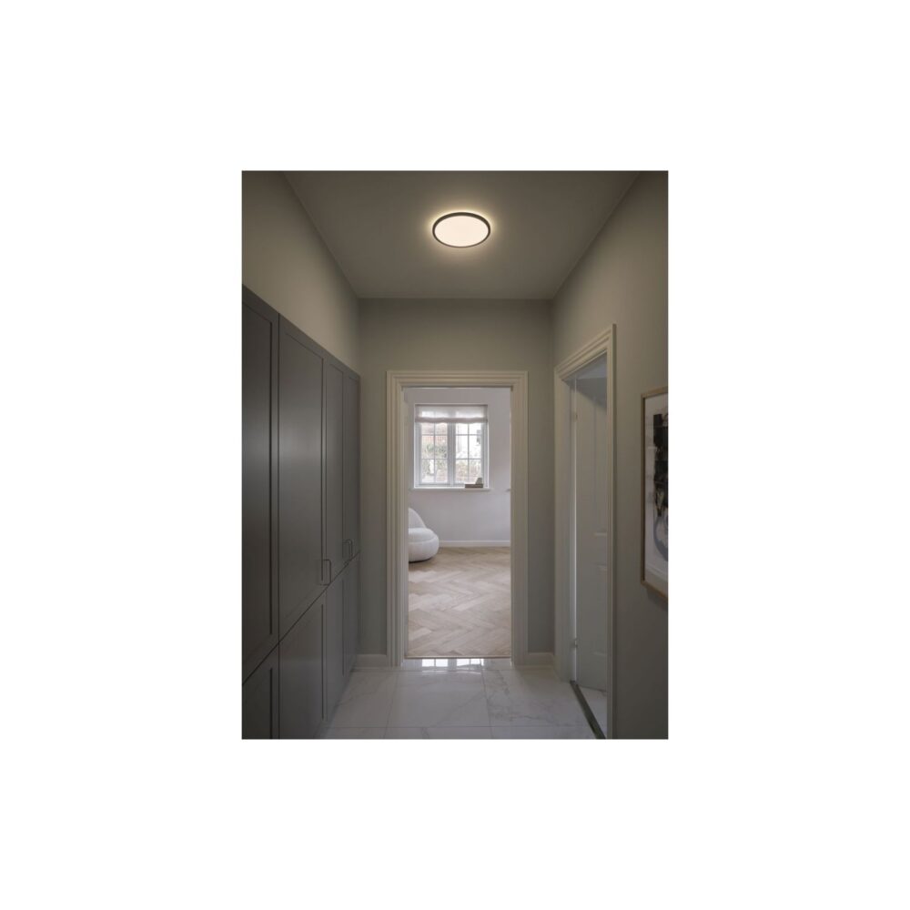 Nordlux Hublot LED Oja 29 14.5W 830-840 1600lm Noir IP54 Dimmable 3 niveaux - Dim to Warm-3 Nordlux Plafonnier LED Oja 29 Noir Ultra-Plat 14.5W 2700K IP54