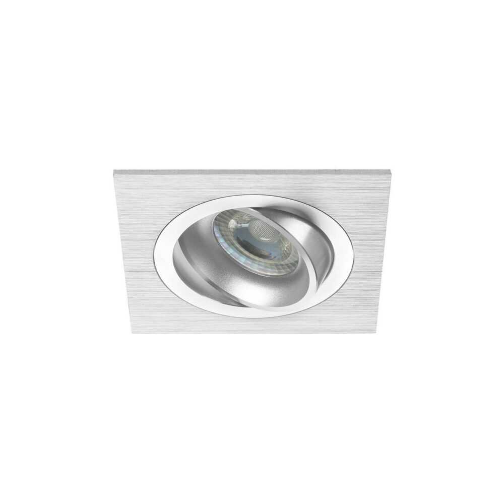 Noxion Encastré Spot Boxi MR16 inclinable Aluminium Diamètre 80mm - GU10 Culot-1 Noxion Support Spot Encastré Boxi Aluminium Inclinable (GU10)