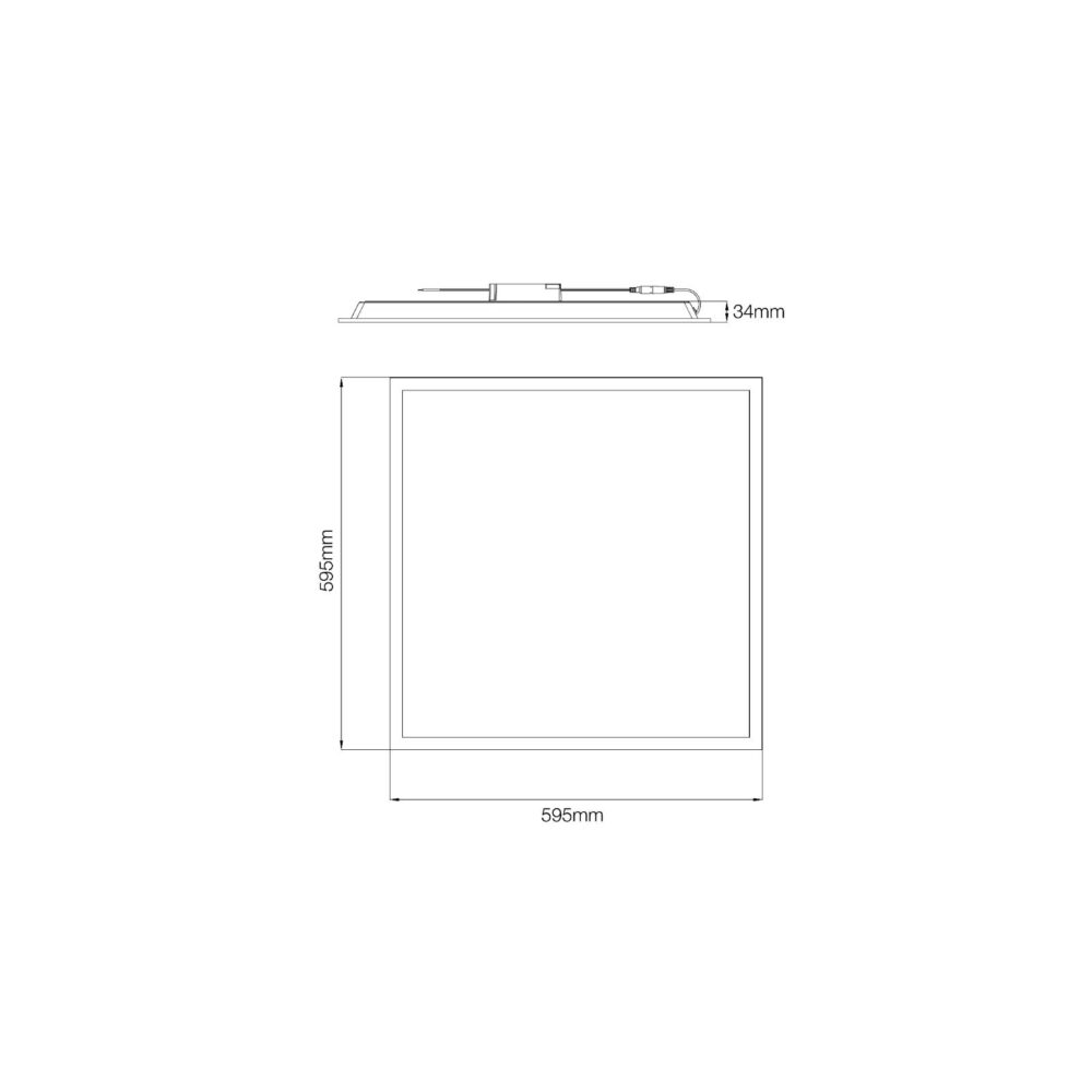 Noxion Dalle LED Ecowhite V4.0 60x60cm 28W 3000K Blanc Chaud