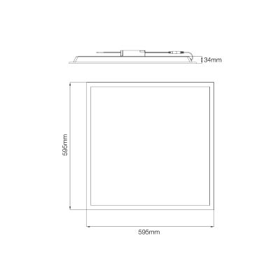 Noxion panneau led ecowhite V4,0 28W 840 blanc fro-6 Noxion Dalle LED Ecowhite V4.0 60x60cm 28W 4000K UGR < 19