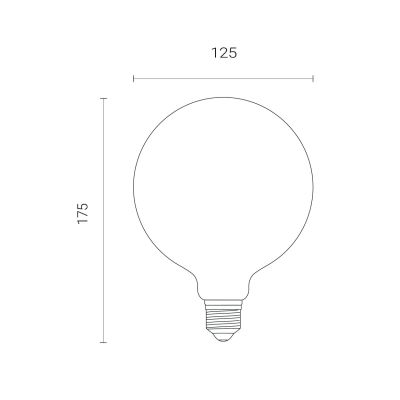 WiZ Ampoule LED Connectée E27 Globe Filament Ambre G125