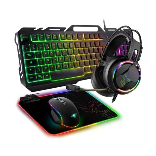 4 en 1 Ultimate 300 - Clavier-Souris-Tapis-Casque Pack Peripheriques