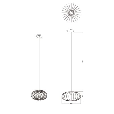 D'Lite Suspension Luminaire Kemmel Métal Et Plastique Dépolie Noir