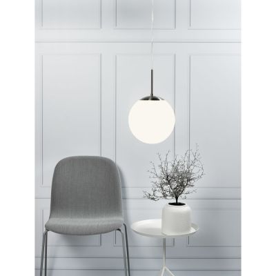 Nordlux Suspension Cafe 30 Verre Opale et Argent