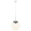 Nordlux Suspension Cafe 30 Verre Opale et Argent