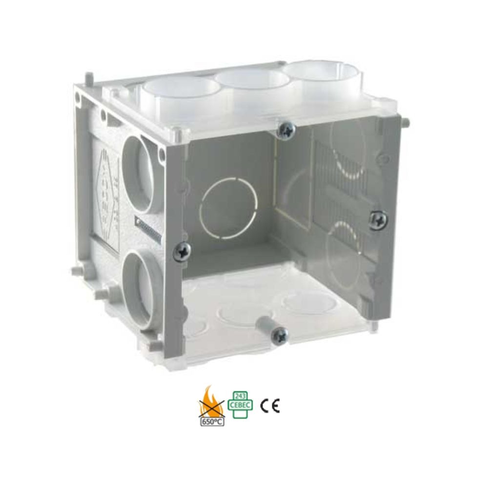 Reddy B65V4 Boîte d'Encastrement Simple Profondeur 65mm avec 4 Vis