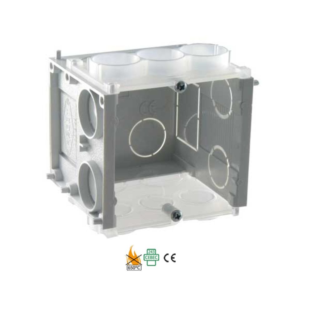 Reddy B65 Boîte d'Encastrement Simple Profondeur 65mm avec 2 Vis