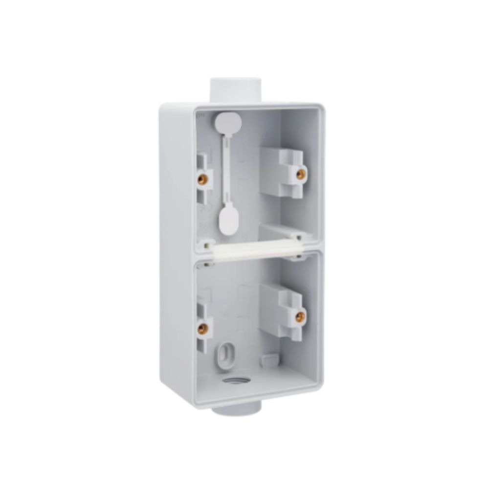 Niko Hydro Boîtier en Saillie Double Vertical 2 Entrées (Haut) Gris IP55