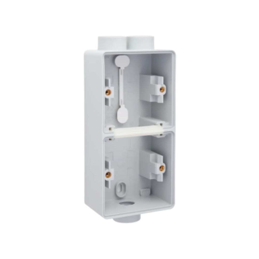 Niko Hydro Boîtier en Saillie Double Vertical 3 Entrées Gris IP55