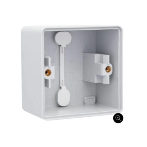 Boîte en saillie simple étanche aux projections d'eau avec deux entrées flexibles simples pour une fonction, couleur gris Niko Hydro Boîtier en Saillie Simple avec 1 Embout Gris IP55