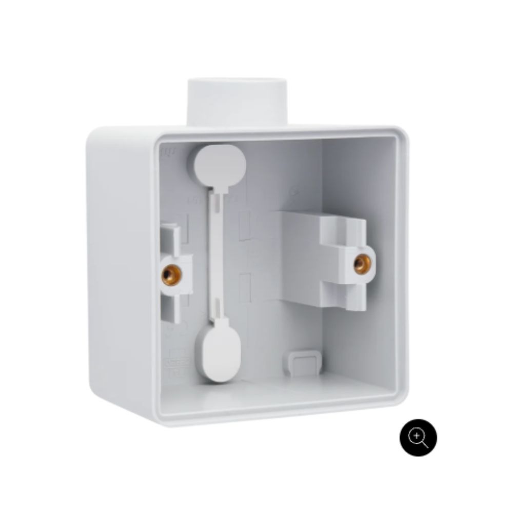 Boîte en saillie simple étanche aux projections d'eau avec une entrée M20 pour une fonction, couleur gris Niko Hydro Boîtier en Saillie Simple 1 Entrée Gris IP55