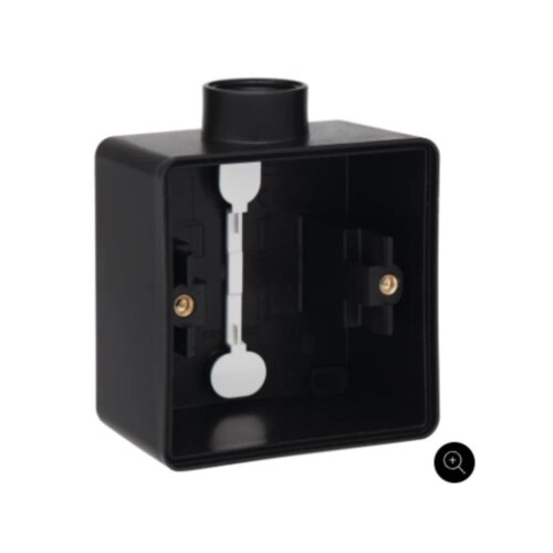 Boîte en saillie simple étanche aux projections d'eau avec une entrée M20 pour une fonction, couleur noir Niko Hydro Boîtier en Saillie Simple 1 Entrée Blanc IP55
