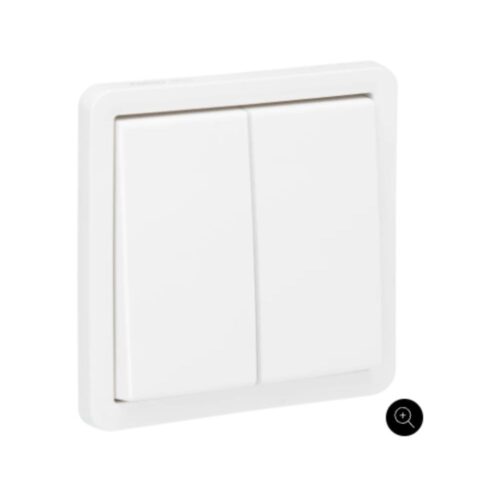 Bouton-poussoir double balnc Niko Hydro Bouton-Poussoir Double 10A Blanc IP55