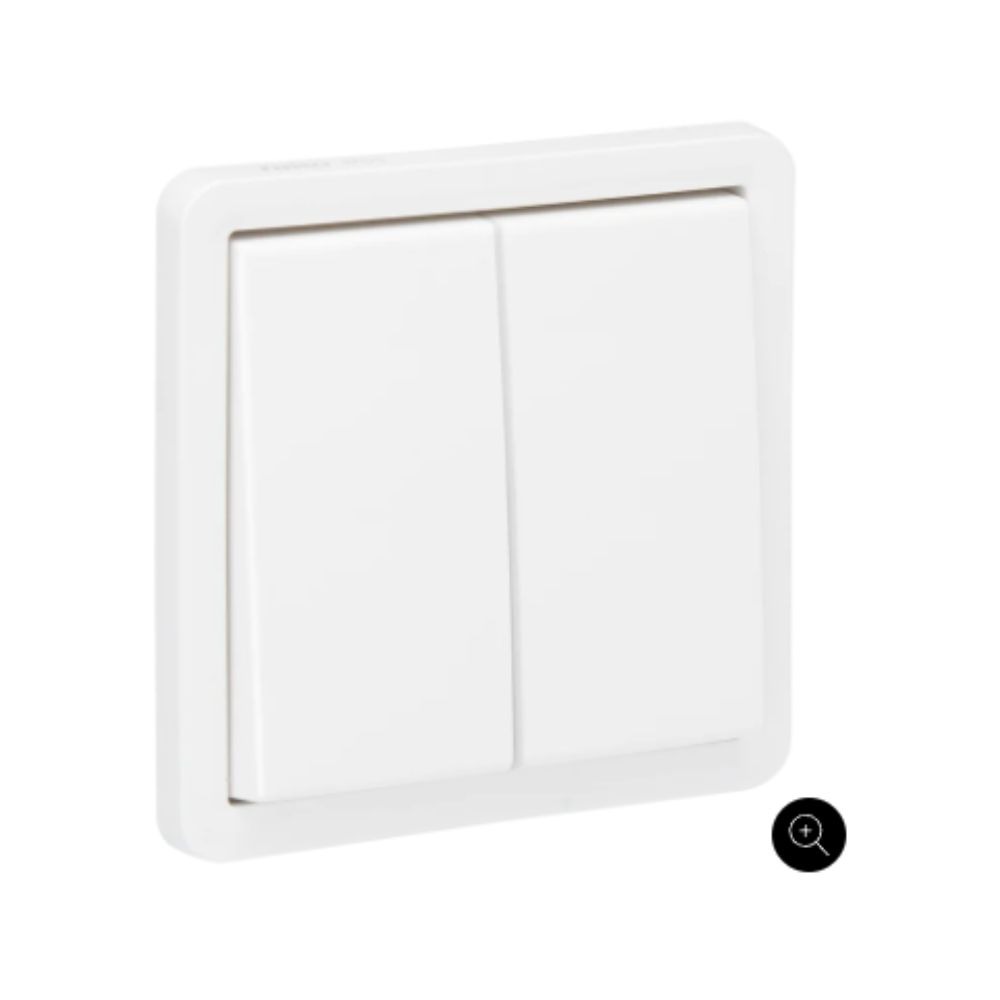 Bouton-poussoir double balnc Niko Hydro Bouton-Poussoir Double 10A Blanc IP55