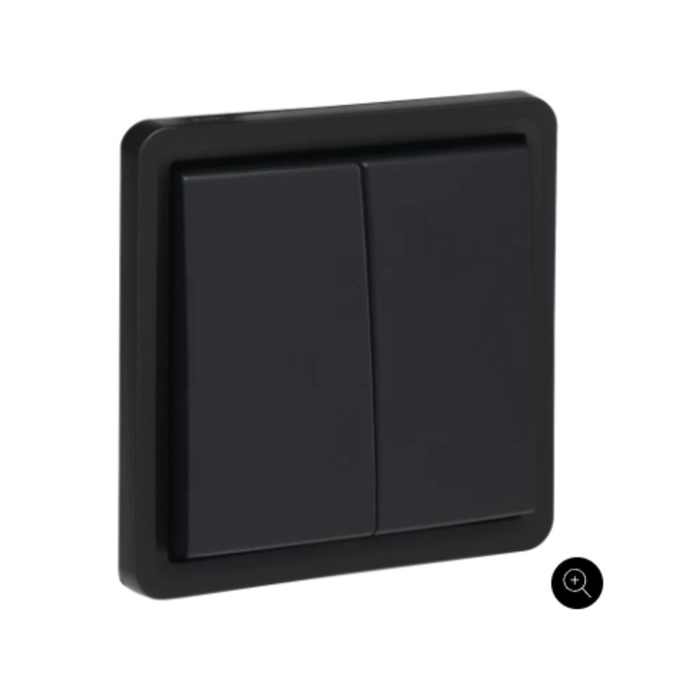 Bouton-poussoir double noir Niko Hydro Bouton-Poussoir Double 10A Noir IP55