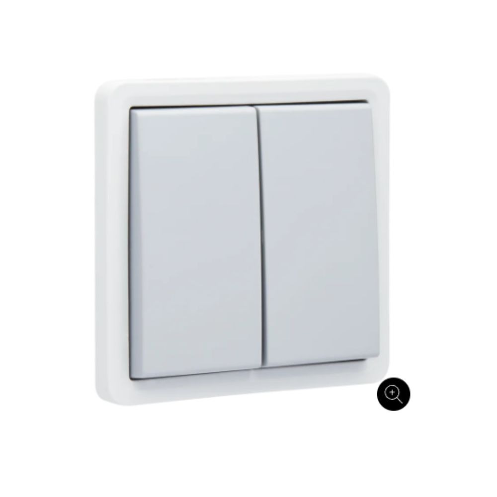 Niko Hydro Bouton-Poussoir Double 10A Gris IP55