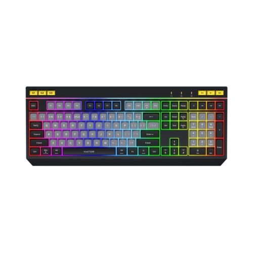 Clavier HATOR Icefall Noir-Gris Clavier Gaming HATOR Icefall - QWERTY, Noir/Gris, Anti-ghosting