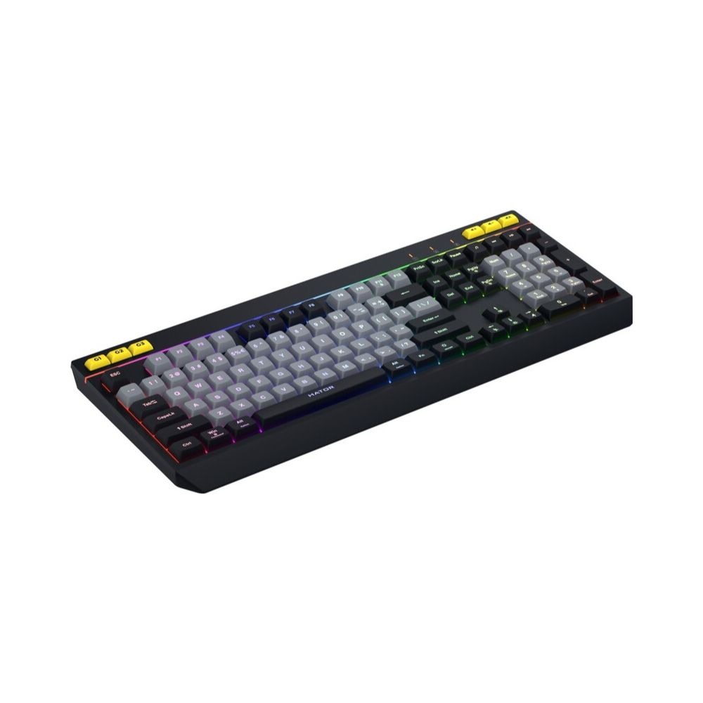 Clavier Gaming HATOR Icefall - QWERTY, Noir/Gris, Anti-ghosting