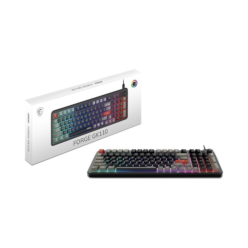 Clavier MSI FORGE GK1104 Clavier Gaming MSI FORGE GK110 - QWERTY, RGB