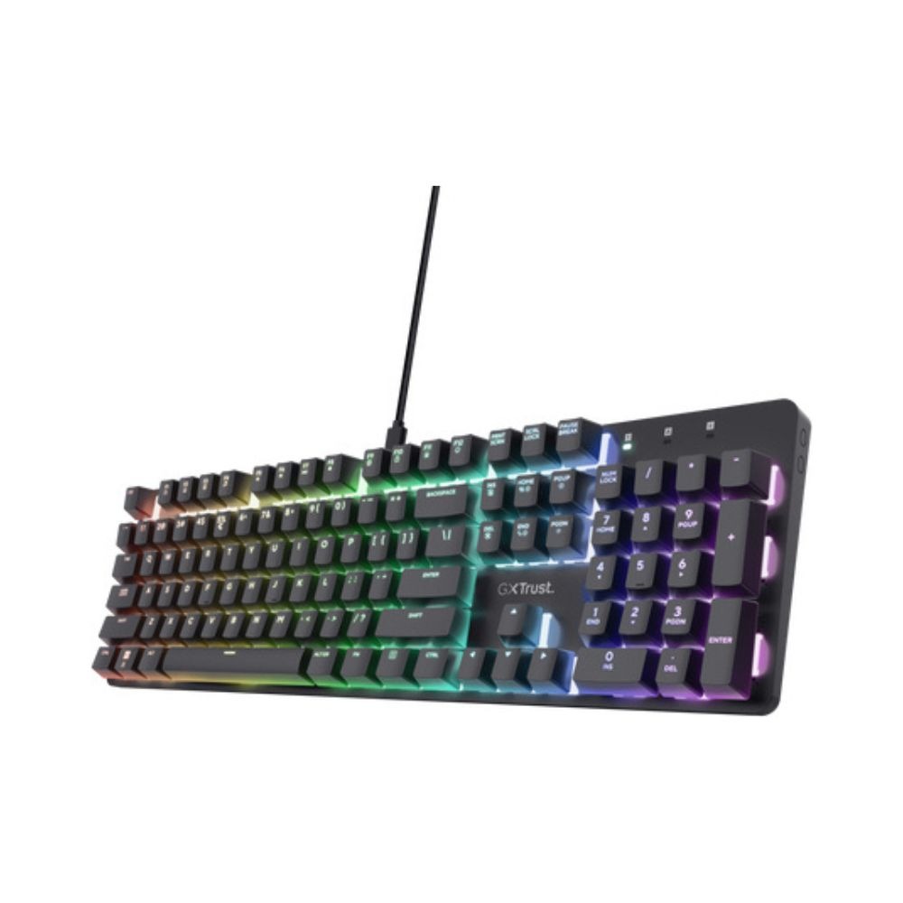 Clavier belge AZERTY Trust GXT 871 Zora Black2 Clavier Gaming Trust GXT 871 Zora - AZERTY Belge, Mécanique Huano
