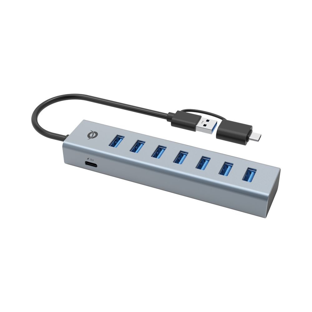 Conceptronic HUBBIES21G, hub d'interface USB 3.2 Gen 1 (3.1 Gen 1) Type-A 5000 Mbit/s, gris