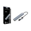 Conceptronic HUBBIES21G, hub d'interface USB 3.2 Gen 1 (3.1 Gen 1) Type-A 5000 Mbit/s, gris