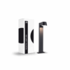 D'Lite Lampadaire extérieur Lira Noir - LED 7W, 600lm, Blanc Chaud, IP54