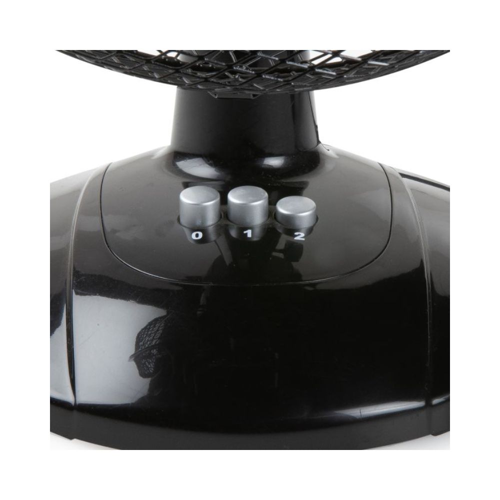 DO81382 DOMO Ventilateur de Table Noir - Ø 23 cm - 2 Vitesses - 30W
