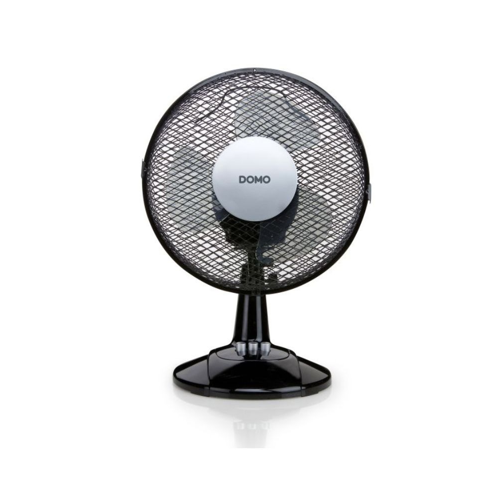 DO81383 DOMO Ventilateur de Table Noir - Ø 23 cm - 2 Vitesses - 30W