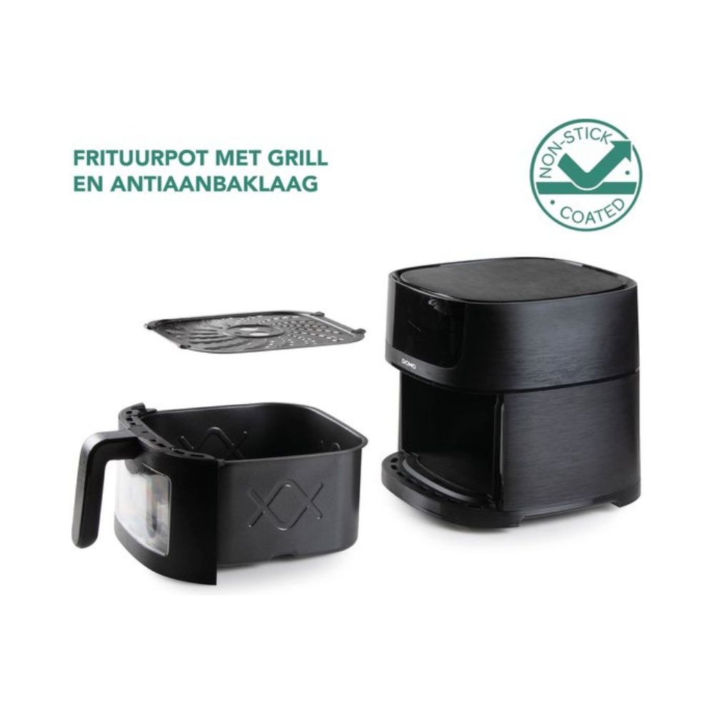 DOMO - Airfryer 6l, display LCD, avec hublot de contrôle1 DOMO Airfryer 6L - Friteuse à air chaud avec Display LCD et Hublot de contrôle