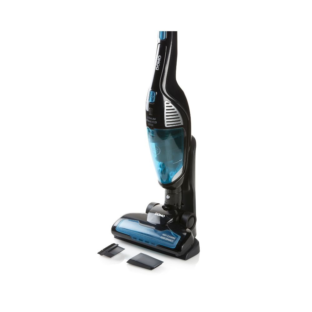 DOMO Aspirateur-balai 3 en 12 DOMO Aspirateur Balai 3-en-1 Wet-Clean - Sans fil - 50 min d'autonomie - Bleu