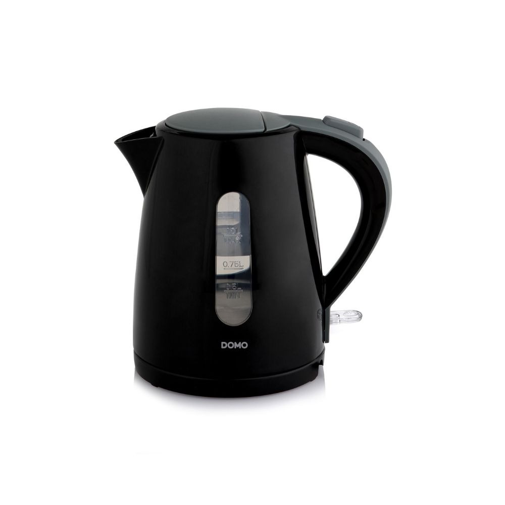 DOMO - Bouilloire - 1l - base rotative 360° - noir/gris