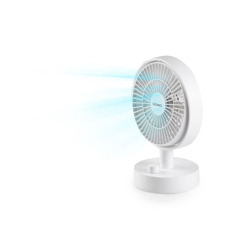 DOMO Ventilateur de Table Rechargeable USB - Sans fil - Lithium-ion