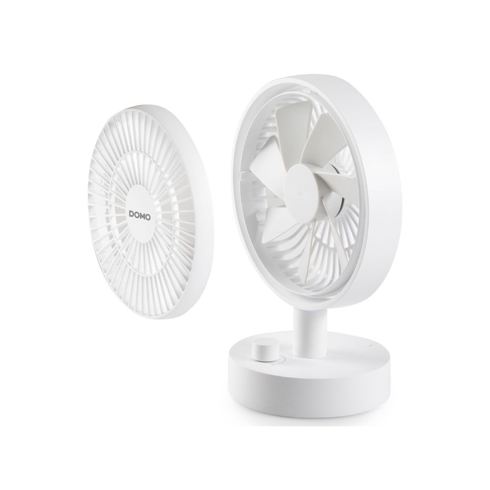 DOMO Ventilateur de Table Rechargeable USB - Sans fil - Lithium-ion