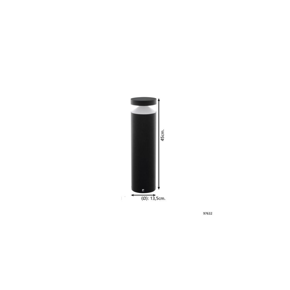 Eglo Borne Extérieure Melzo LED Aluminium Noir