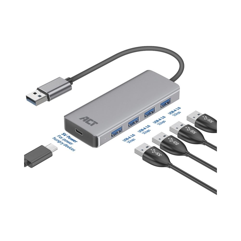 Hub USB-A ACT 3.0. 4 ports USB-A