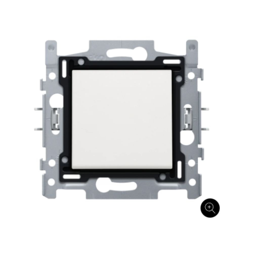 Interrupteur va-et-vient, socle, bornes à vis et set de finition, fixation par griffes, couleur white Niko Mécanisme Interrupteur Va-et-Vient 10A Blanc