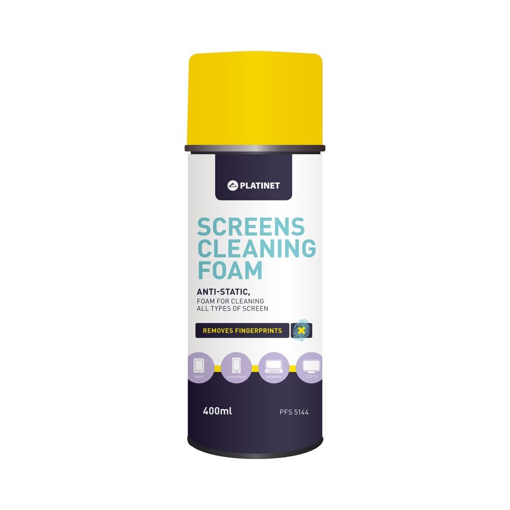 Kit de nettoyage pour ordinateur Platinet PFS5144 Kit de nettoyage Platinet PFS5144 - Mousse pour écrans, 400 ml