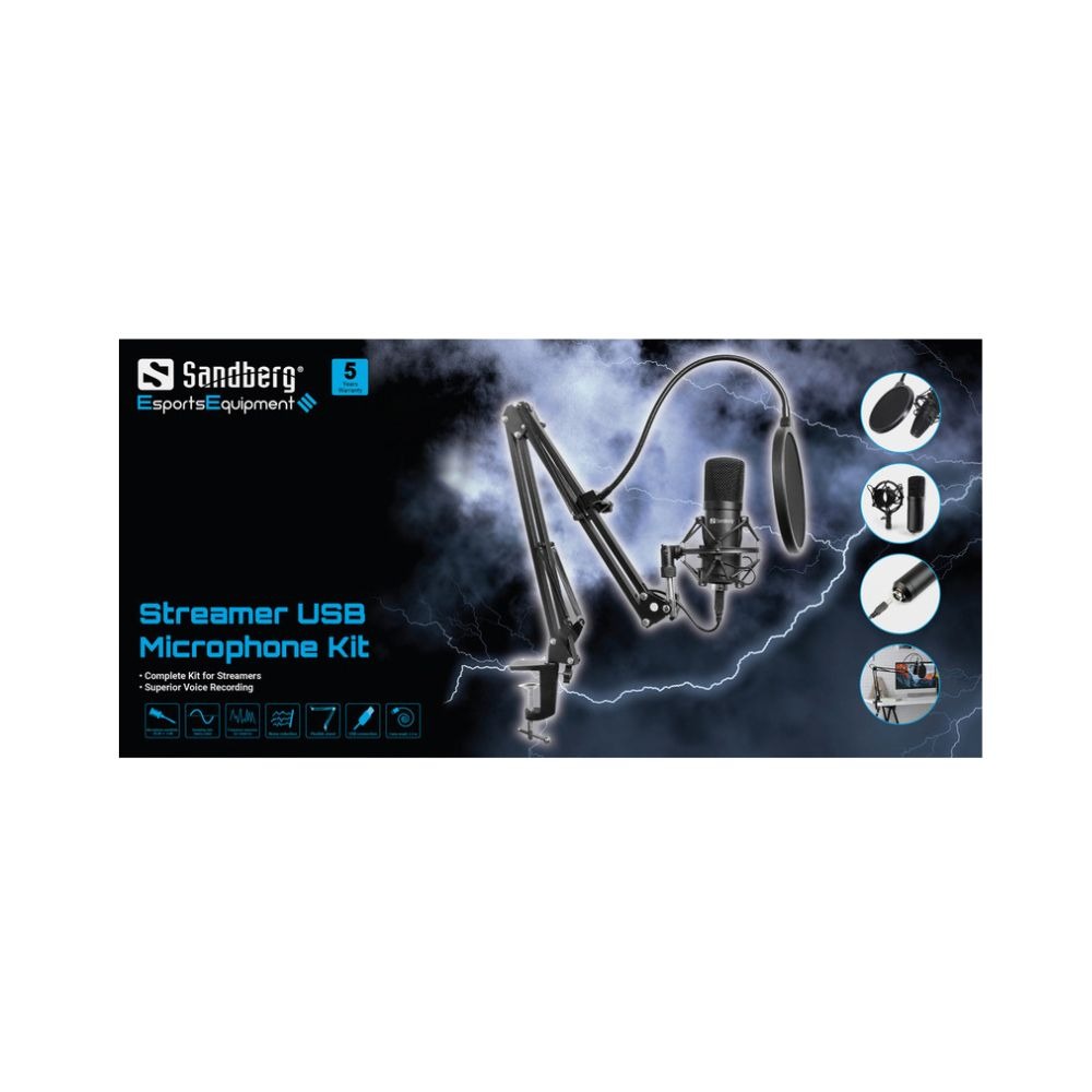 Kit microphone USB Sandberg Streamer