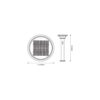 Ledvance Borne Solaire Double Circle Inox avec Détecteur