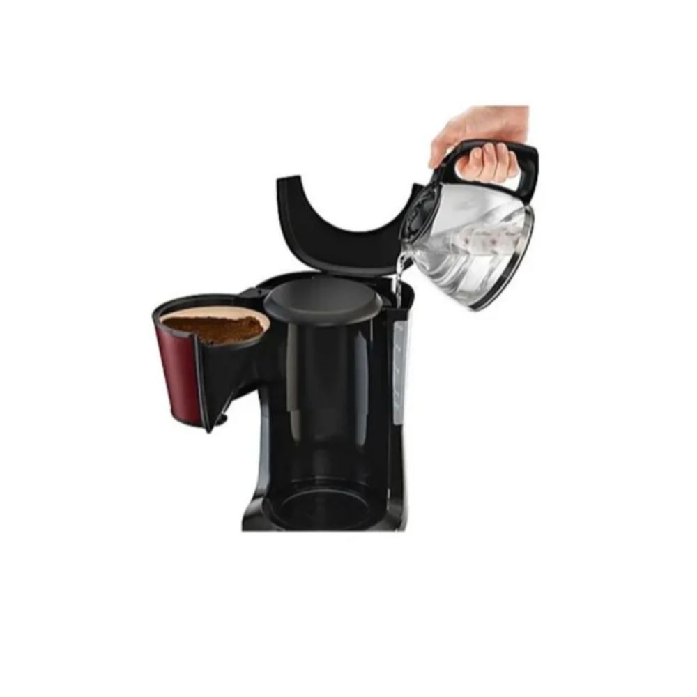 MOULINEX Subito - Cafetière filtre 10-15 tasses - Finition Inox Rouge / Noir