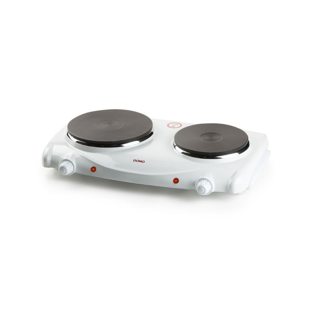 DOMO Plaque de Cuisson Électrique Autonome - 2 Zones Ø 18,5cm & 15,5cm - 2500W