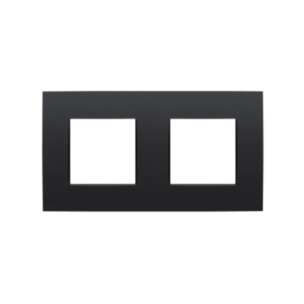 Plaque de recouvrement double avec un entraxe de 71 mm, couleur Niko Intense matt black coated Niko Pure Plaque de Recouvrement Double Entraxe 71 mm Black Coated