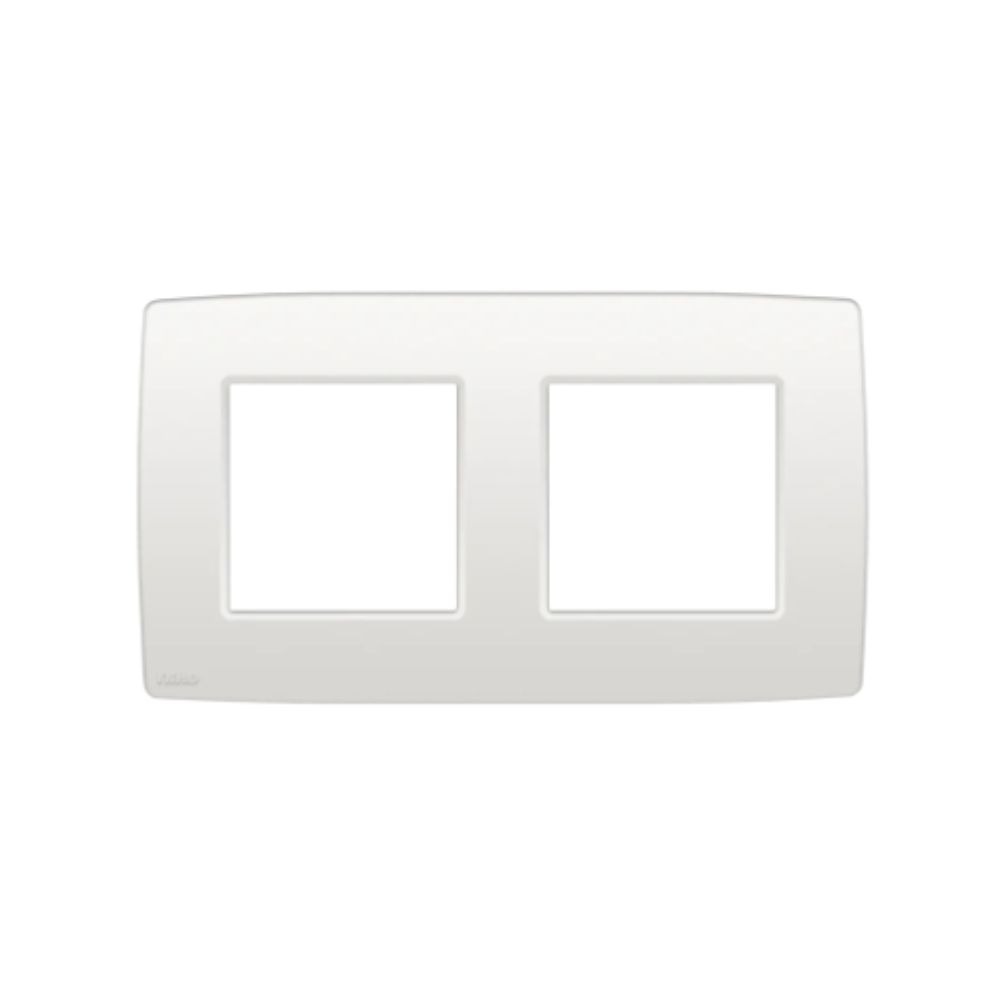 Niko Original Plaque de Recouvrement Double Entraxe 71 mm Blanc
