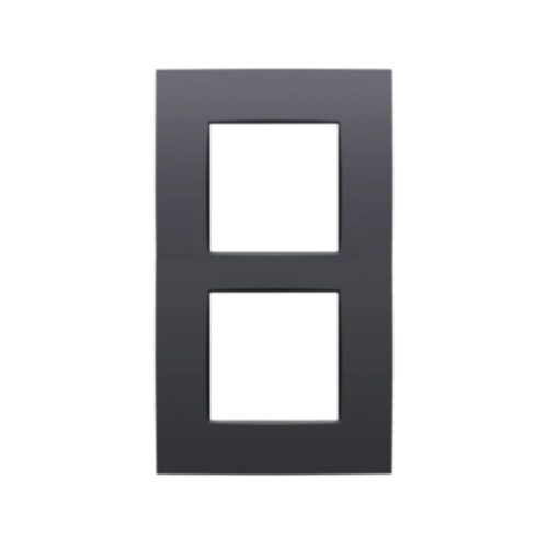 Plaque de recouvrement double, entraxe de 60 mm, verticale, couleur Niko Intense anthracite coated Niko Pure Plaque de Recouvrement Double Entraxe 60 mm Anthracite