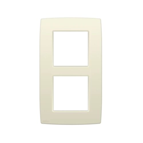 Plaque de recouvrement double, entraxe de 60 mm, verticale, couleur Niko Original cream Niko Original Plaque de Recouvrement Double Entraxe 60 mm Crème